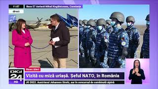 Secretarul general al NATO și Klaus Iohannis au ajuns la baza militară de la Mihail Kogălniceanu