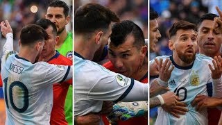 Messi Expulsado Argentina 2 - 1 Chile