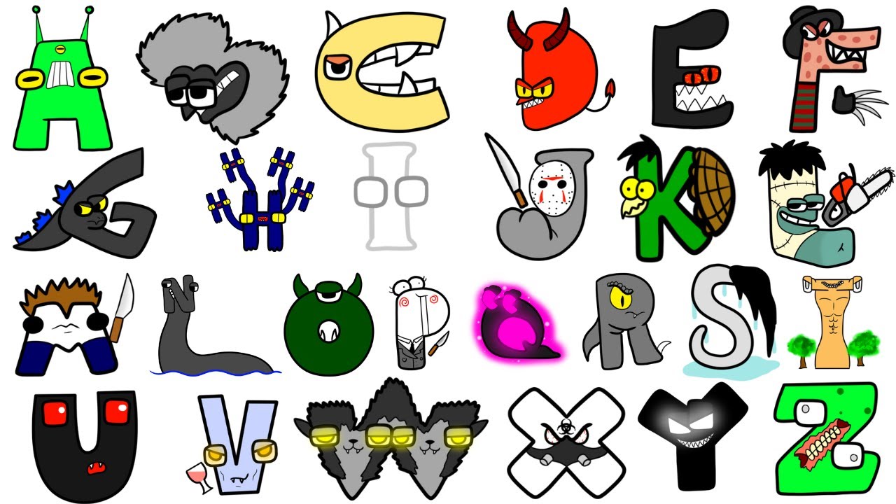 monster alphabet aka Monstrous alphabet lore