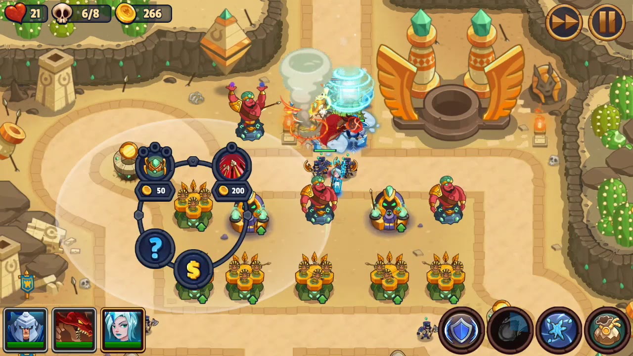 Realm Defense | World 3 | Level 60 | Campaign Mode | 3 Stars | No Spells | Sunstorm Sands