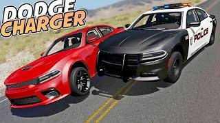 AWESOME Dodge Charger Car Mod! Crazy Police Chases & Crashes! - BeamNG Drive Mods