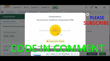 GFG POTD 02/05/2024 IN C++ MOST IMPORTANT INFORMATION | CODE IN COMMENT #geeksforgeeks #gfg #potd