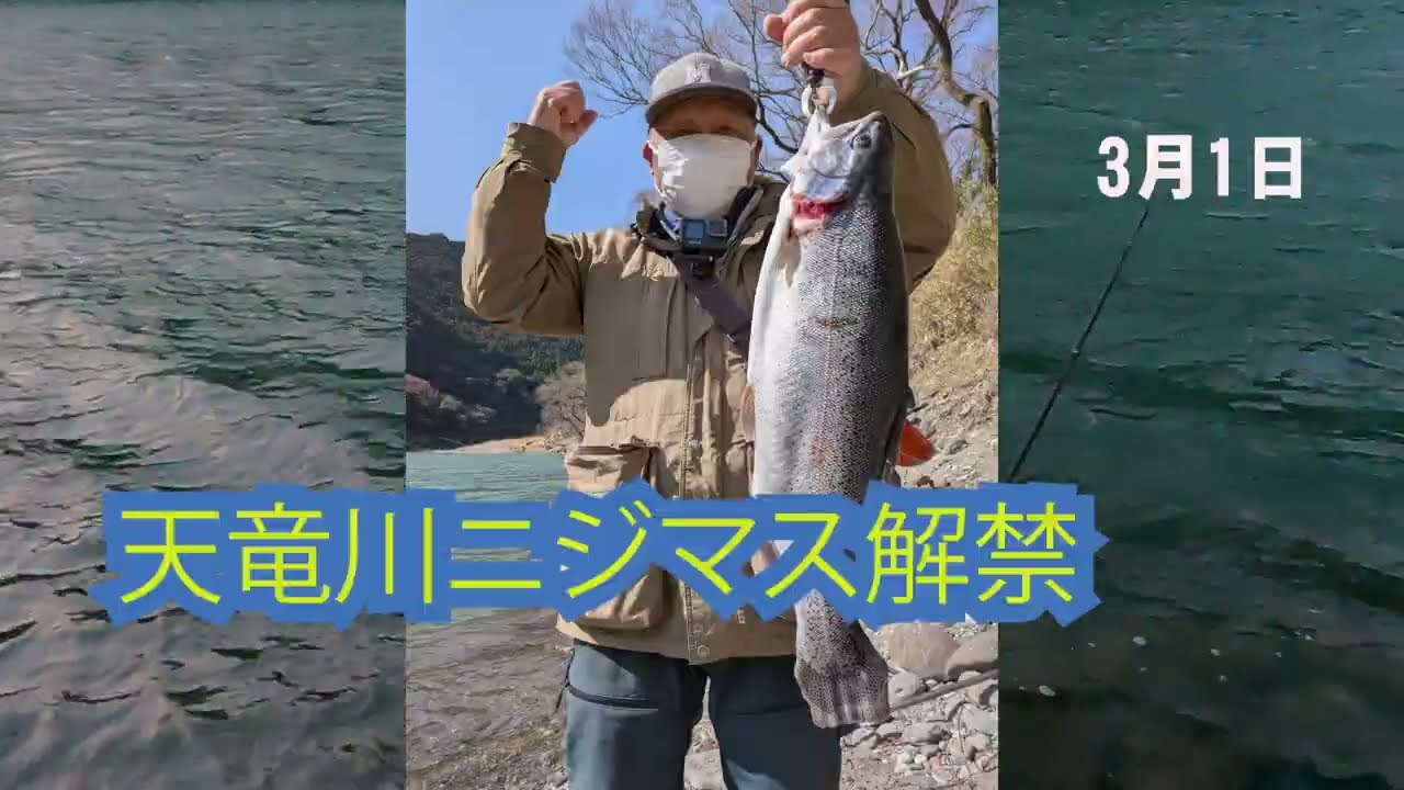3月1日天竜川ニジマス餌釣り解禁