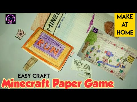 Minecraft Paper Game, Paper Craft - Minecraft, How to make paper game  at home