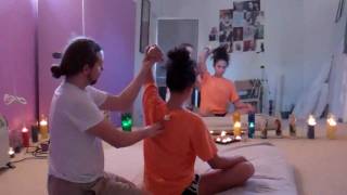 Thai massage seated back pt.2