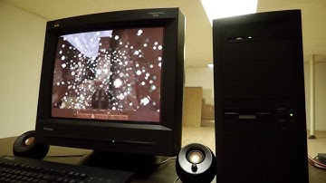 Quake 3dfx Retro Gaming on Windows 98 BETA Pentium III PC from 2001 in the BACKROOMS