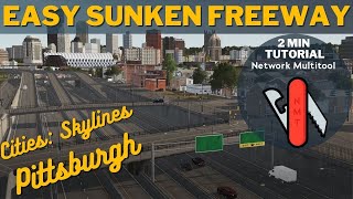 Easy Modded Sunken Highway | Cities: Skylines Tutorial