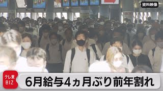 ６月の給与44万2,148円　ボーナスカット進み４ヵ月ぶりに前年同月比減少（2021年8月6日）