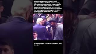 Jelly Roll greeting President Trump, Elon Musk, Kid Rock, and Donald Trump Jr.