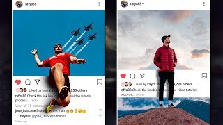 3D Instagram Post Photo Effect Photoshop Tutorial