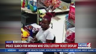 Police search for woman who stole lottery tickets