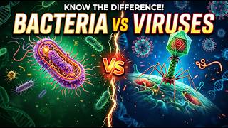 Difference b/w Virus and Bacteria😮#science #facts #viral #virus #bacteria