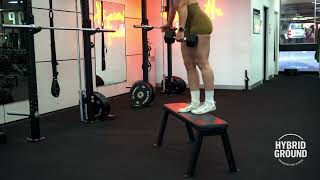 DUMBELL STEP UP (SLOW ECCENTRIC)