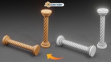 Twisted Column 3D || Hard Surface || Subdivision || Architectural Modelling in blender