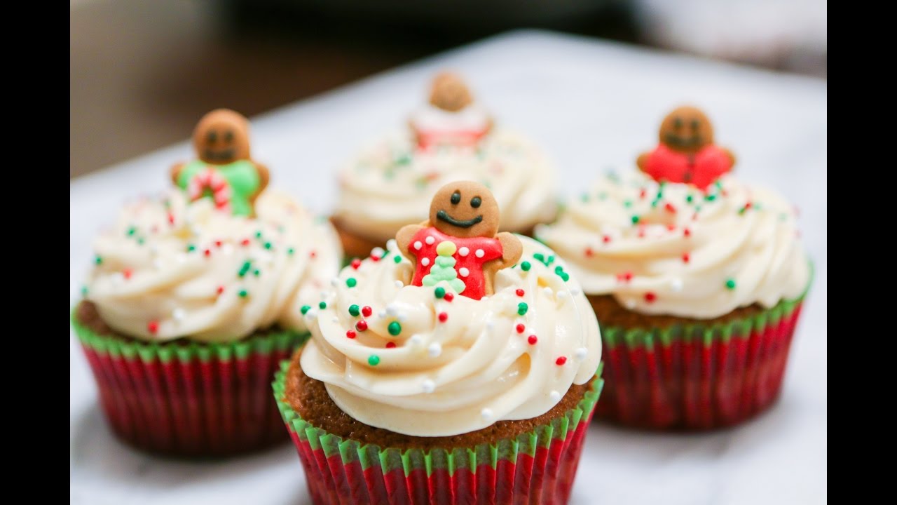 Christmas Cupcakes Gingerbread Youtube