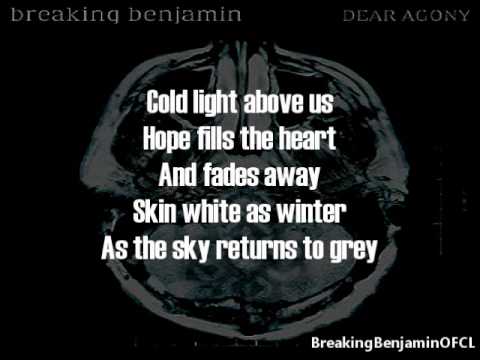 Anthem Of The Angels from the 4th album '' dear agony '' by breaking benjamin 2009 album . check out our channel for more new songs from dear agony like :- fade away - crawl - give me a sign - hopeless - into the nothing - Without you - dear agony - i will not bow - what lies beneath & lights out . breakingbenjminofcl.