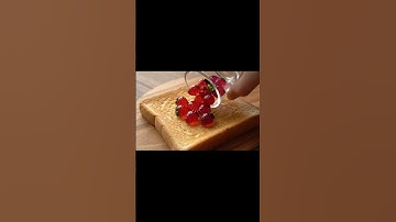 Spreading Glass Strawberries on Toast ASMR 🍓 #ai #asmr #aiasmr #glassfruit #toastasmr #satisfying