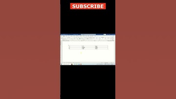 Table tricks in MS Word #techalert #msword #tricks
