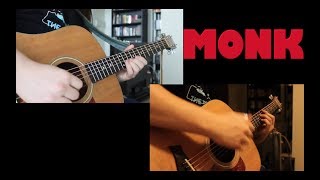 Monk Theme (Extended Version) --- Acoustic Guitar Cover + Free Tabs {Jacob Neufeld}