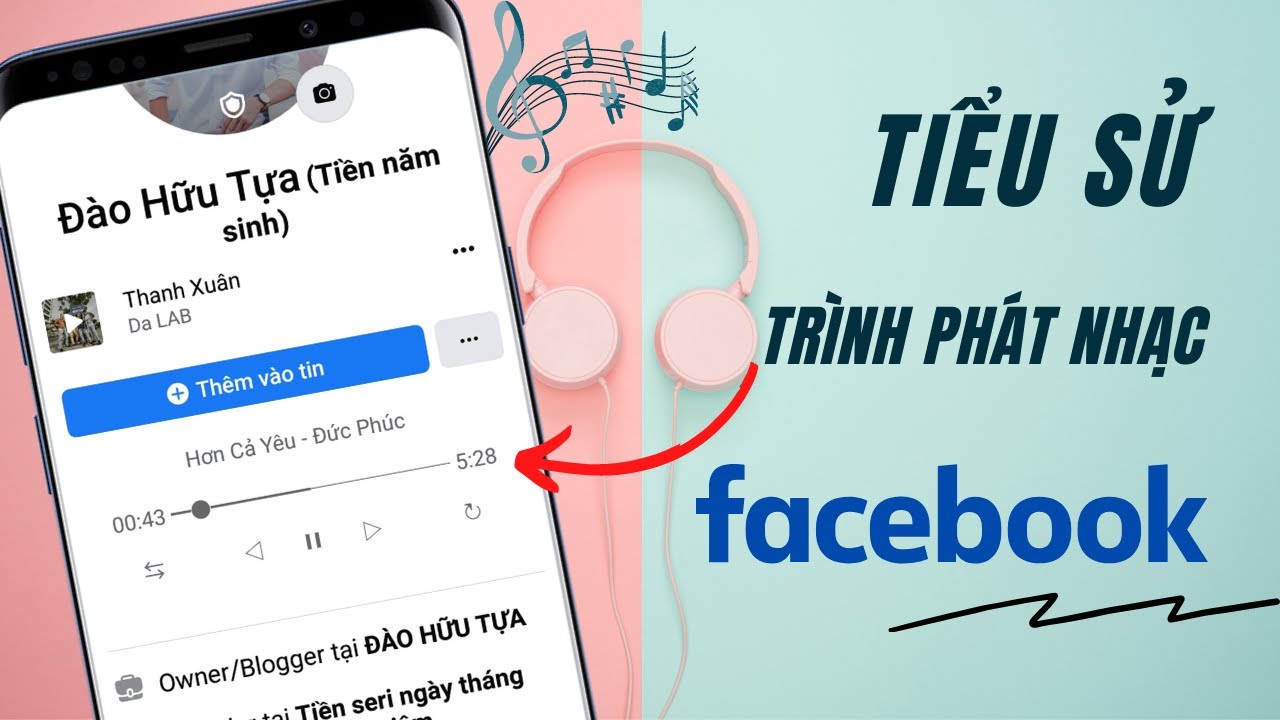 Cách tạo tiểu sử Facebook độc đáo bằng trình phát nhạc... - youtube