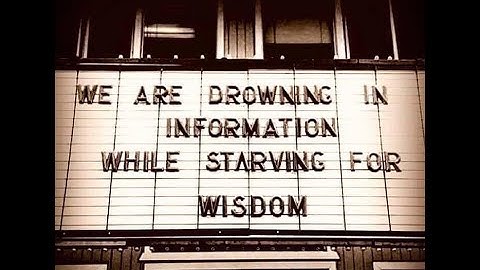 Drowning in Information While Starving for Wisdom