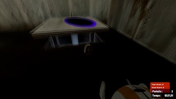 Portal 2 Bridge Fling 5 Portals Tied World Record