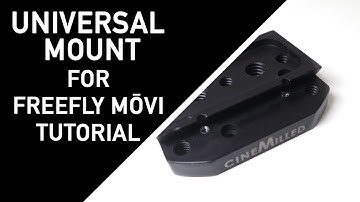 CineMilled MōVI Mount Tutorial Demonstration
