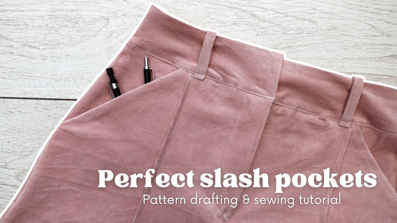 Draft & sew your own slash pockets! DIY pattern drafting and