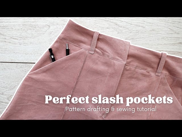 Draft & sew your own slash pockets! DIY pattern drafting and