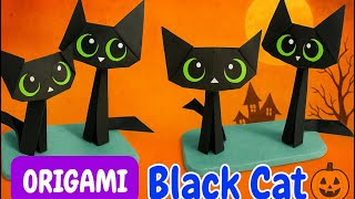 Easy Origami Paper Cat for Halloween | DIY Halloween Paper Crafts