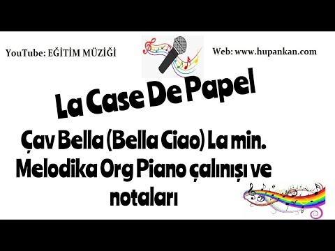 Çav Bella (Bella Ciao) La min. Melodika Org Piano çalınışı ve notaları