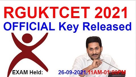RGUKTAPIIITCET2021 Official key Released & Cut Off Marks