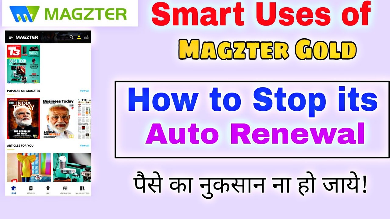 How to cancel magzter subscription on android