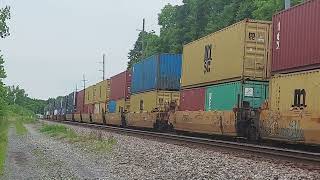 Northbound CSX I208 intermodal on track one