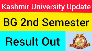 Kashmir University BG 2nd Semester Result Out || How to Check? #kashmir