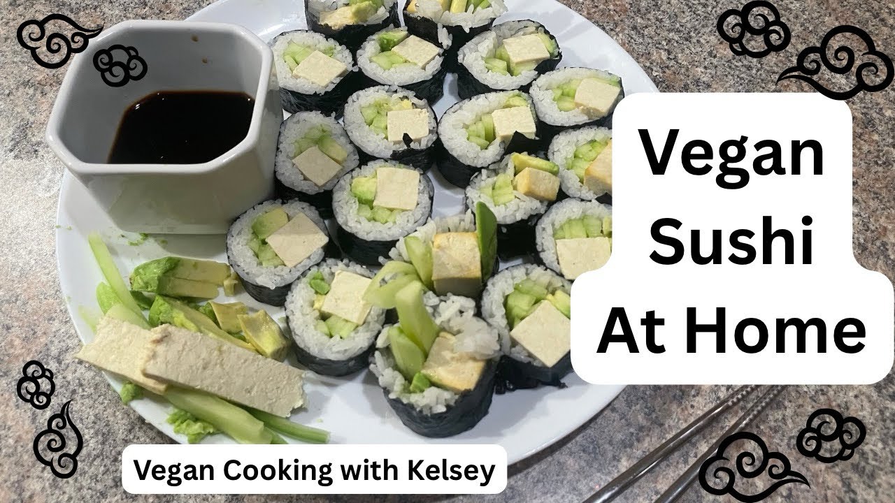 ПРОСТОЙ домашний веганский суши-ролл (рецепт с хрустящим тофу)