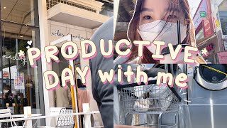 Productive day with me✨?? | idol birthday event, study, laundry, eat? |