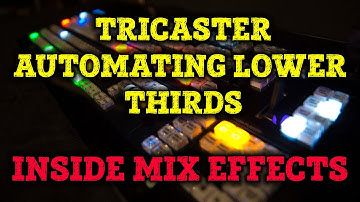 TriCaster Tips w/Lee - Automating Lower Thirds Inside Mix Effects