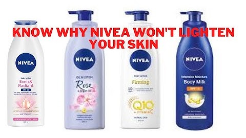 Does Nivea Extra white lighten the skin?
