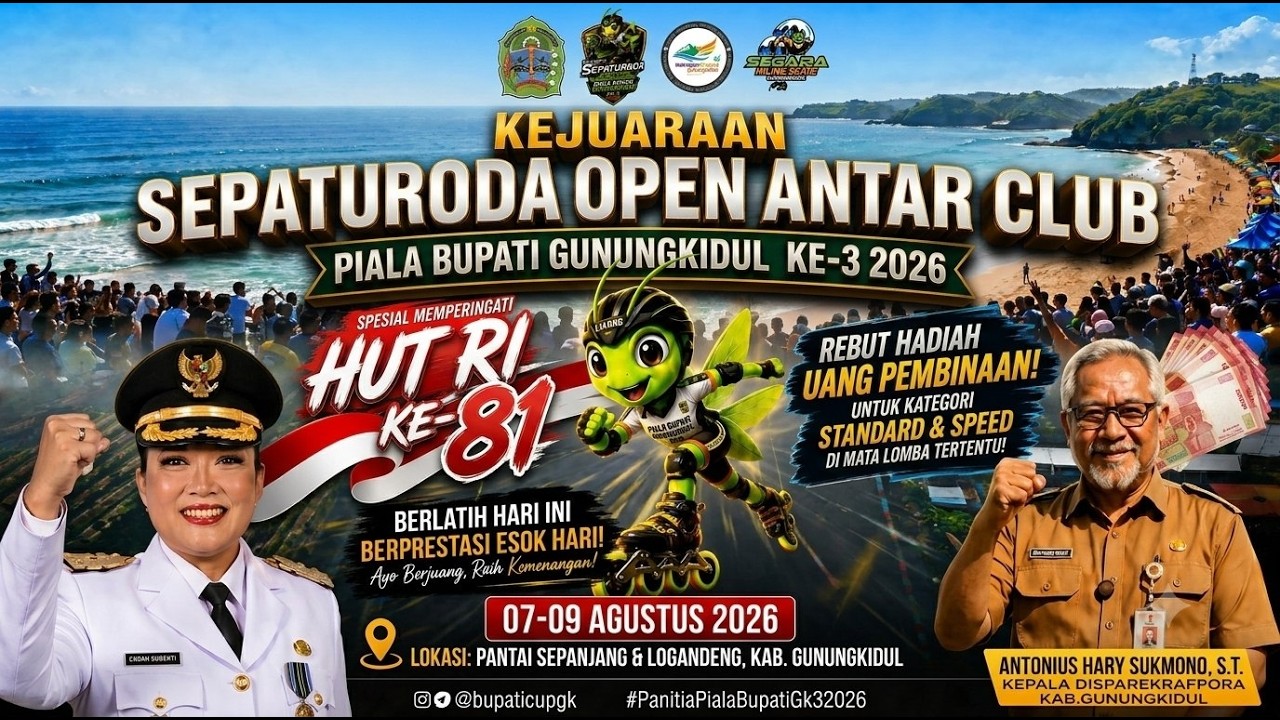 KEJUARAAN SEPATU RODA OPEN ANTAR CLUB || PIALA BUPATI GUNUNGKIDUL KE-3 2026 || Hari ke-3