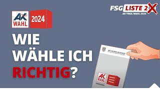 Wie wähle ich Richtig? - FSG Tirol Liste 2 bei der AK Wahl 2024