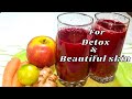 Beet root and carrot juice for detox and glowing skin; Perfect for all skin types