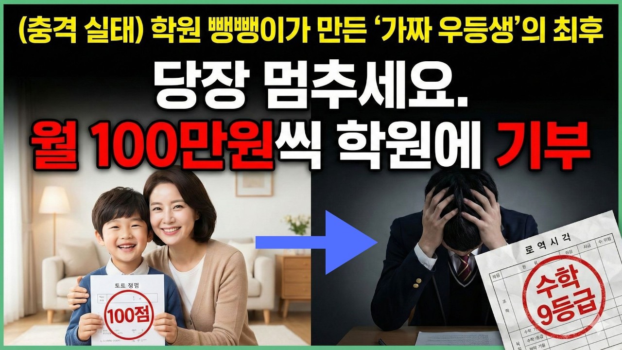 교육 전문가의 경고 (초등 '올백'이 고등 '9등급'이 되는 진짜 이유)
