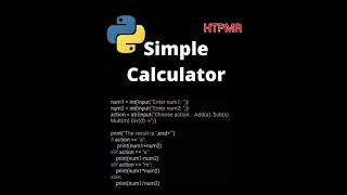 Simple Calculator In Python  - HTPMR