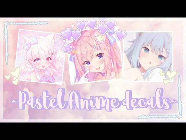 Aesthetic Pink Anime decals/decal id