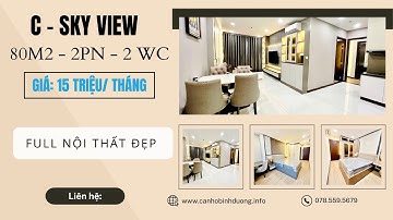 Chung cư Thủ Dầu Một cho thuê Sky View | 80m2 - 2PN - 2 WC - SkyView Chánh Nghĩa