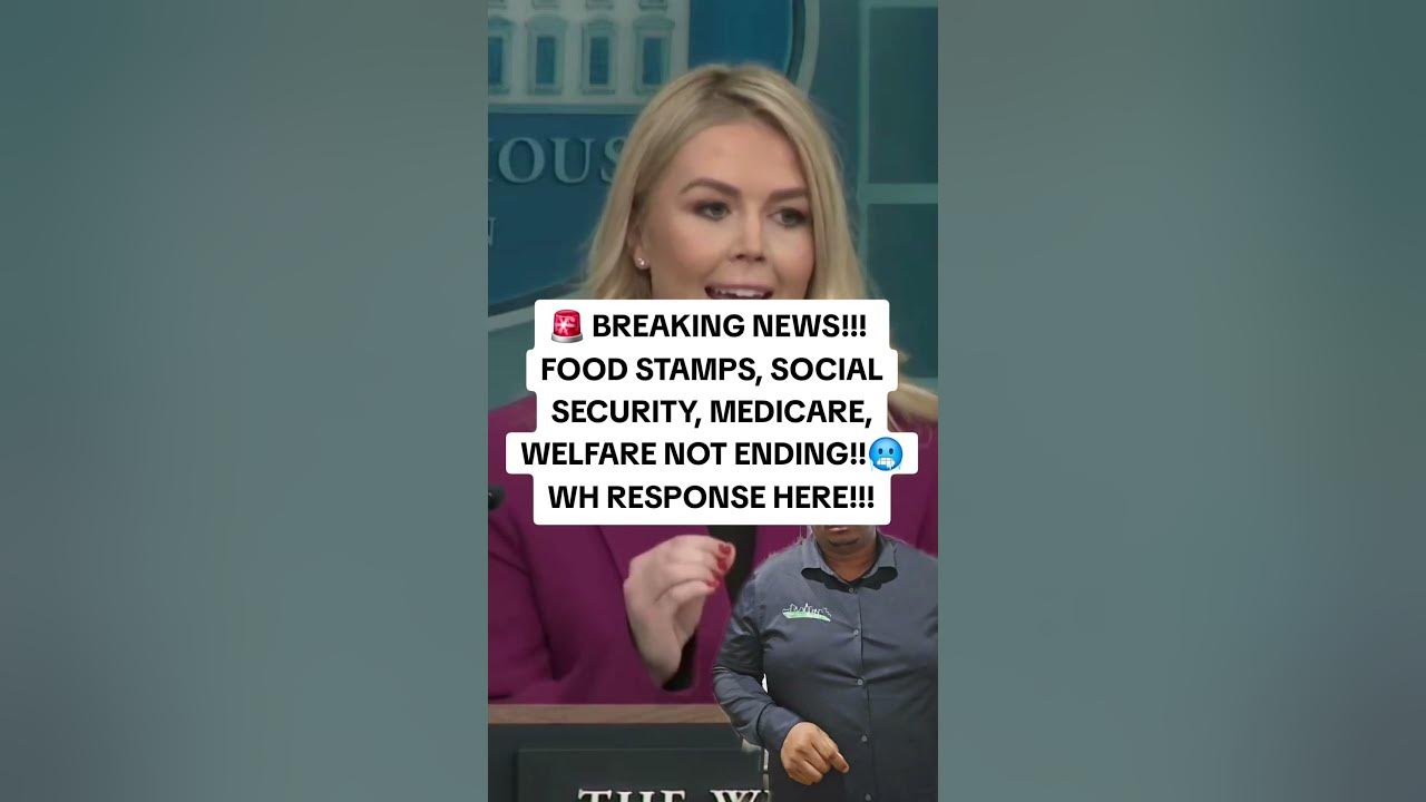 🚨 BREAKING NEWS!!!FOOD STAMPS, SOCIAL SECURITY, MEDICARE, WELFARE NOT