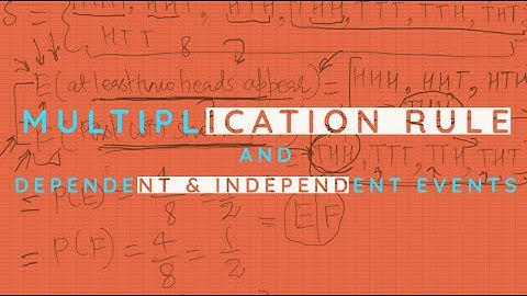 Part: 3 Multiplication Rule & Type of Events | Probability for Machine Learning