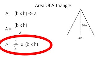 Area of a Triangle = 1/2 x (b x h)
