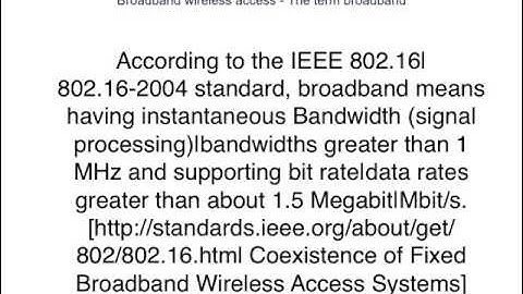Broadband Wireless Access Starts Right Here